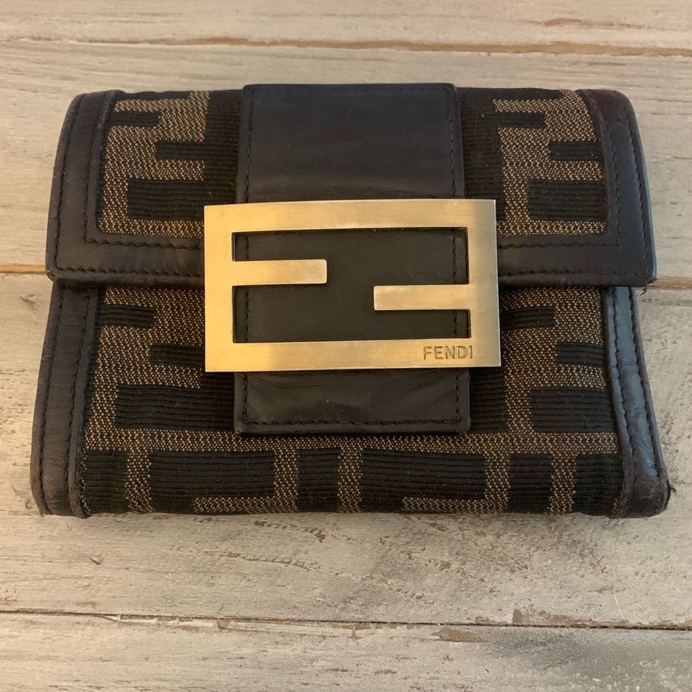 AUTHENTIC VINTAGE FENDI ZUCCA WALLET LG F